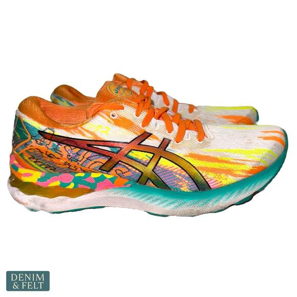 ASICS GEL-Nimbus 23 Women’s Running Shoes White Orange Teal Size 8 Cushion - Picture 11 of 14